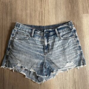 Aerie Daydream Denim Elastic Waist Shorts Medium